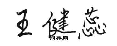 骆恒光王健蕊行书个性签名怎么写