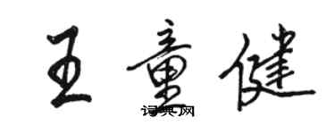骆恒光王童健行书个性签名怎么写