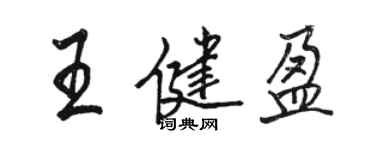 骆恒光王健盈行书个性签名怎么写