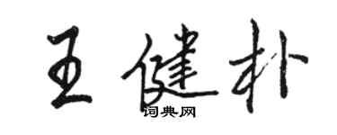 骆恒光王健朴行书个性签名怎么写