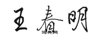 骆恒光王春明行书个性签名怎么写