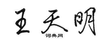 骆恒光王天明行书个性签名怎么写