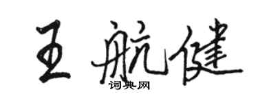 骆恒光王航健行书个性签名怎么写