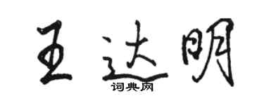 骆恒光王达明行书个性签名怎么写