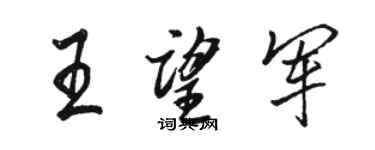 骆恒光王望军行书个性签名怎么写