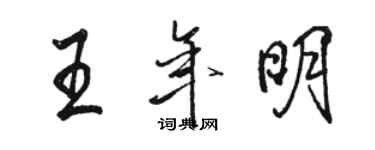骆恒光王年明行书个性签名怎么写