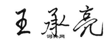 骆恒光王承亮行书个性签名怎么写