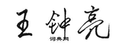 骆恒光王钟亮行书个性签名怎么写