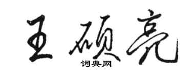 骆恒光王硕亮行书个性签名怎么写