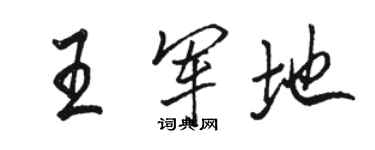 骆恒光王军地行书个性签名怎么写