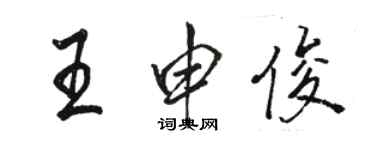 骆恒光王申俊行书个性签名怎么写