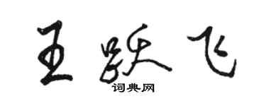 骆恒光王跃飞行书个性签名怎么写