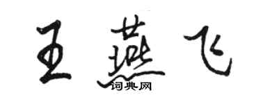 骆恒光王燕飞行书个性签名怎么写