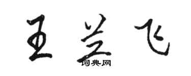骆恒光王兰飞行书个性签名怎么写