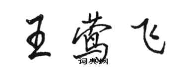 骆恒光王莺飞行书个性签名怎么写