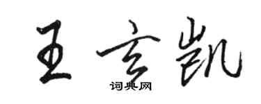 骆恒光王玄凯行书个性签名怎么写
