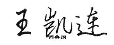 骆恒光王凯连行书个性签名怎么写