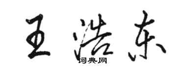 骆恒光王浩东行书个性签名怎么写
