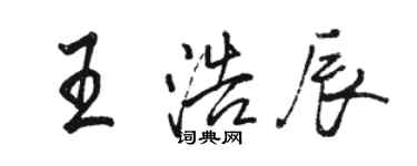 骆恒光王浩辰行书个性签名怎么写