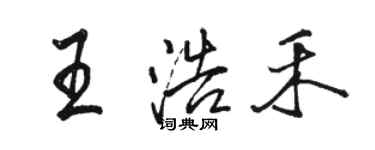 骆恒光王浩禾行书个性签名怎么写