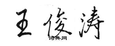 骆恒光王俊涛行书个性签名怎么写