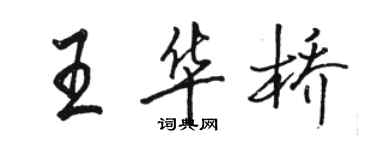骆恒光王华桥行书个性签名怎么写