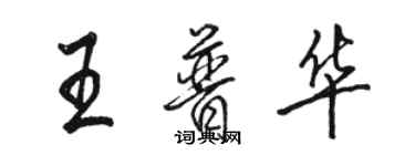 骆恒光王普华行书个性签名怎么写