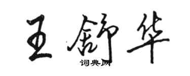 骆恒光王舒华行书个性签名怎么写