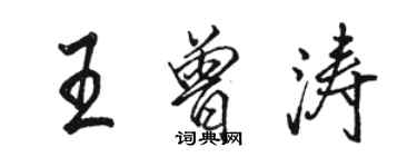 骆恒光王曾涛行书个性签名怎么写