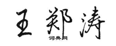 骆恒光王郑涛行书个性签名怎么写
