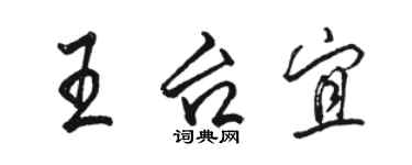 骆恒光王台宜行书个性签名怎么写