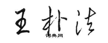 骆恒光王朴法行书个性签名怎么写