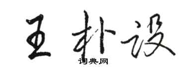 骆恒光王朴设行书个性签名怎么写