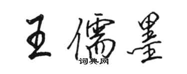 骆恒光王儒墨行书个性签名怎么写
