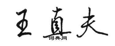骆恒光王直夫行书个性签名怎么写