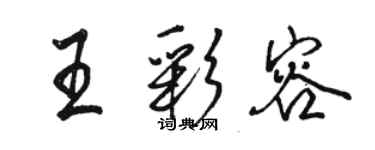 骆恒光王彩容行书个性签名怎么写
