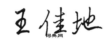 骆恒光王佳地行书个性签名怎么写