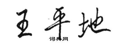 骆恒光王平地行书个性签名怎么写