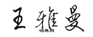 骆恒光王雅曼行书个性签名怎么写