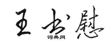 骆恒光王书慰行书个性签名怎么写