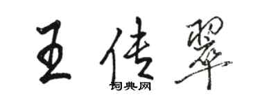 骆恒光王传翠行书个性签名怎么写