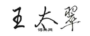骆恒光王太翠行书个性签名怎么写