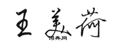 骆恒光王美荷行书个性签名怎么写