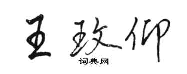 骆恒光王玫仰行书个性签名怎么写