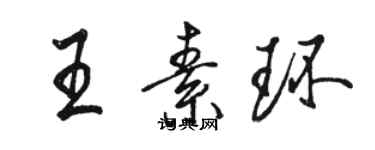 骆恒光王素环行书个性签名怎么写