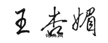 骆恒光王杏媚行书个性签名怎么写