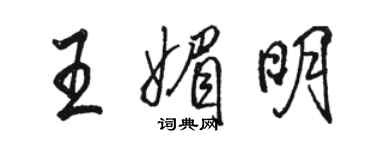骆恒光王媚明行书个性签名怎么写