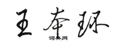 骆恒光王本环行书个性签名怎么写