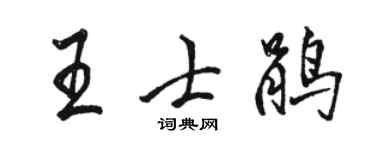 骆恒光王士鹃行书个性签名怎么写