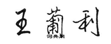 骆恒光王葡利行书个性签名怎么写